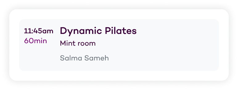 English class card schedule